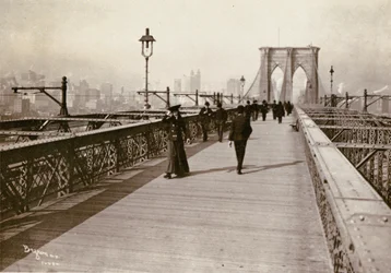 La Promenade du Pont de Brooklyn, en direction de Manhattan, 1903